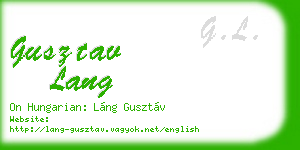 gusztav lang business card