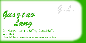 gusztav lang business card